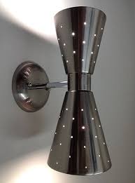 Led wall sconces we are committed to helping our customers make smart lighting decisions that suit their particular design style, needs and personal budget. 8 Mid Century Modern Hourglass Wall Light Double Cone Sconce Brushed Nickel Modern Wall Lamp Modern Wall Sconces Modern Sconces