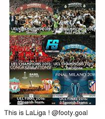 Uefa europa league final 2016 (2016). Winners Winners Cubota League 2014 Leagur 203 Uel Champions 2014 Uglchampions 2014 Sevilla Real Madrid Nner Ofootygoal 20 Uel Champions 2015 Ucl Champions 20158 Congrsevillaations Barcelona Basel Final 02016 Final Milano 2016 Europa