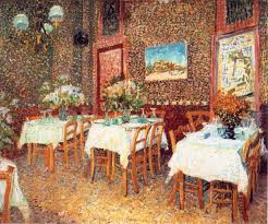 Interior Of A Restaurant 1887 This Is Another Attempt By Van Gogh To Create A Neo Impressionist Composition T Obras De Arte Pinturas Pinturas Pintor Van Gogh