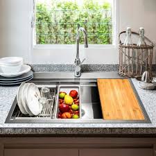 We offer excellent products in all our remodels for an exceptional price. Akdy Handcrafted All In One Drop In 33 In X 22 In X 9 In Single Bowl Kitchen Sink In Stainless Steel With Accessories Ks0303 The Home Depot