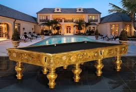 Wow 18k Gold Pool Table Pool Table Luxury Pool Luxury Pools