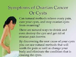 The most common signs of ovarian cancer include: Symptoms Of Ovarian Cancer Or Cysts