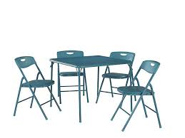 Amazon Com Cosco 37557teae 5 Piece Folding Table And Chair Set Teal Table Chair Sets Card Table And Chairs Chair Set Table And Chair Sets