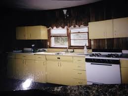 2 vintage kitchen cabinet sets: 1
