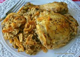 Cooking tips for french onion chicken. Cream Of Mushroom And French Onion Chicken And Rice Casserole Wildflour S Cottage Kitchen