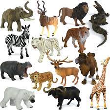 Wild Animal Toy Original Genuine Wild Jungle Zoo Farm Plastic Animals Elephant Tiger Polar Bear Cheetah Children Wild Animal Toys Plastic Animals Animals Wild