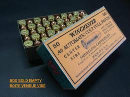 Winchester 45 acp hollow point ammo. Vintage 1905 Winchester Replica Ammo Box For 50 Ammunition Auto Colt Pistol 45 Acp Khristore