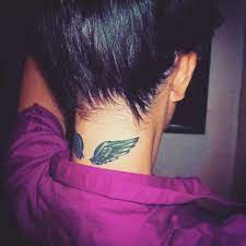 15 Heavenly Angel Wing Tattoo Ideas Angel Wings Tattoo Neck Neck Tattoos Women Wing Neck Tattoo