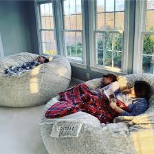 If You Need Us This Fall We Ll Be Cuddled Up In This Huge Pillow Chair In 2020 Bean Bag Chair Giant Bean Bag Chair Bean Bag Living Room