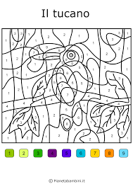 Conta E Colora 48 Disegni Da Colorare In Base Ai Numeri Disegni Da Colorare Disegni Colori