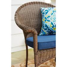 Style Selections Valleydale Brown Woven Stackable Metal Stationary Conversation Chair S With Woven Seat Lowes Com Patio Loveseat Patio Furniture Cushions Love Seat