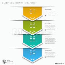 Flow Chart 4 Step Process Vector Graphic Buy This Stock