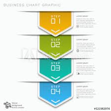 flow chart 4 step process vector graphic buy this stock