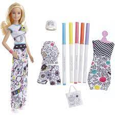 poupee barbie crayola style coloriage poupees joueclub de pomme au four