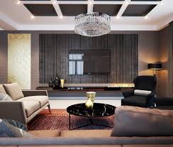 Dining Room Luxury Living Room Design Idea Feat Awesome Big Flat Tv Screen Also Paired With Black And B Stylish Apartment Decor Luxury Living Room Room Design