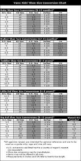 Vans Shoe Size Chart Sochim Com