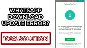 Download whatsapp old versions android apk or update to whatsapp latest version. How To Solve Whatsapp Error Download New Update Error Solution 100 Youtube