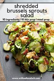 Shaved Brussels Sprout Salad With Raisins Maple Dijon Vinaigrette Recipe Clean Eating Recipes Shredded Brussel Sprout Salad Brussel Sprout Salad