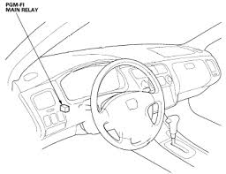 If a 2000 honda accord gas light stays on the fuel sensor may be failing. Ys 4467 2000 Honda Accord Main Relay Location Download Diagram
