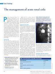 Pdf The Management Of Acute Renal Colic