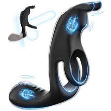 Vibrating Cock Ring Sex Toys - 3 in 1 Penis Ring Couple Vibrator Clitoris &  Perineum Stimulator