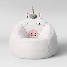 Patterned bean bag for teens adults & children. White Unicorn Children S Bean Bag Chair Brickseek