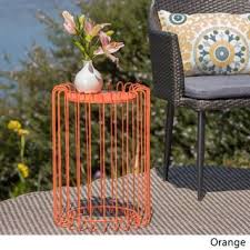 Pinyon Outdoor 22 Inch Side Table By Christopher Knight Home Outdoor Side Table Metal Patio Furniture Outdoor Deck Furniture