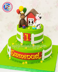 Cumpleaños Bizcocho De Mickey Mouse De Una Libra Torta Granja Farm Cake Tortas De La Granja Tortas Invitaciones De La Granja
