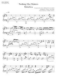 Metallica metallica (black album) nothing else matters. Metallica Nothing Else Matters Sheet Music Pdf Free Score Download