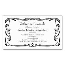 Art Nouveau Borders For Business Cards Retro Art Deco Scroll Border Simple Black Business Card Template Typography Packaging Design Designed Gift