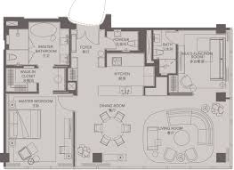 Standard Suites Unit A Four Seasons Place Pudong Hotel Room Plan Hotel Floor Plan Floor Plans