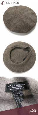 Zara Gray Wool Beret Size S M Hat Cap Wool Berets Zara Grey Beret