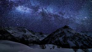 1360x768 1360x768 Landscape Mountains Galaxy Laptop Hd Hd 4k Wallpapers In 2020 Night Skies Winter Landscape Sky