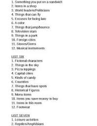 Scattergories Categories Letter Generator Scattergories Scattergories Lists Online Games For Kids