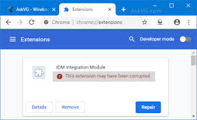 Click on the button that reads allow in incognito. Repair Corrupted Idm Integration Module Extension In Google Chrome Askvg