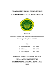 Peran guru di sekolah dan di masyarakat. Peranan Guru Dalam Pengembangan Kurikulu