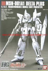 Most if not all of bandai's transforming (kits that turn into a air/spacecraft) gunpla have stability problems due to the way the legs. Msn 001a1 Delta Plus Gundam 83640 Bandai 64265