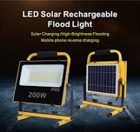 200W LED Rechargeable Flood Light Portable Emergency Lights