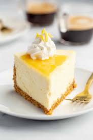 Despite its smaller size, this cheesecake still packs a punch with three layers: Lemon Cheesecake My Baking Addiction