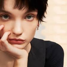 Náušnice s mašlí a kočičím okem Monica