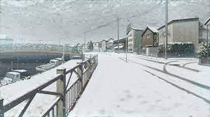 Anime Winter Scenery Hd Wallpaper 1920x1080 Id 58283 Winter Scenery Anime Scenery Scenery