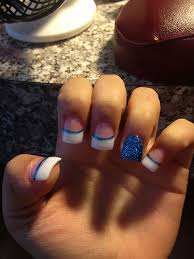 Shop for acrylic nails in fake nails. 30 Blue And White Nails