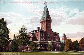 During the year 1901, 213 employees were listed on the books, most of whom either resided on the grounds or in the neighboring residences. Norristown State Hospital Asylum Projects