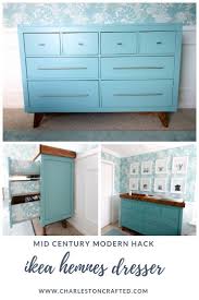 Ikea Hemnes Dresser Mid Century Modern Hack Ikea Furniture Makeover Mid Century Dresser Hemnes