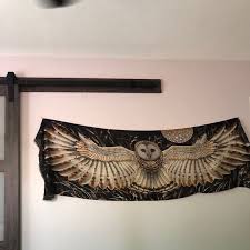 Birds Of A Feather Festival 2020 Black Silk Shawl Owl Shawl Wing Shawl Fall Scarf Women Etsy In 2020 Feather Scarf Owl Scarf Black Silk Scarf