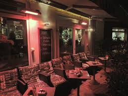 In Der Wintersaison Im Cafe Draussen Sitzen Kein Problem Wenn Terrassenstrahler Von Tansun Installiert Sind Schnell Erwarmt Und Energie Draussen Cafe Terrasse