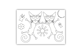This image has a small ninja warrior holding a sword with both hands. Two Cats Holding Hands Coloring Page Cats Coloring Pages