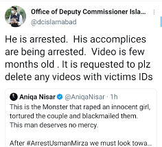 DC ISB says the leaked video of assault by Usman Mirza is months old. --  Mirzas fb has a post from May where he said he was about to get arrested  but
