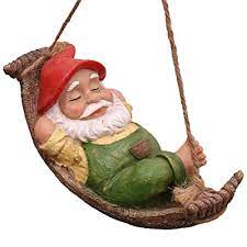Shop the range for all this plus outdoor clocks and some gorgeous metal wall art. Buy Teresa S Collections Funny Gnomes Garden Decorations Outdoor Hanging Statue Fairy Garden Gnome Swinging Leaf Hammock Figurine Resin Tree Ornaments For Home Patio Yard Lawn 7 4 Inch Online In Germany B07lcdjyvs