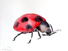 Huge ladybug tattoo with wings. Bright Watercolor Ladybug Seeking For Something Tattoo Design Tattooimages Biz